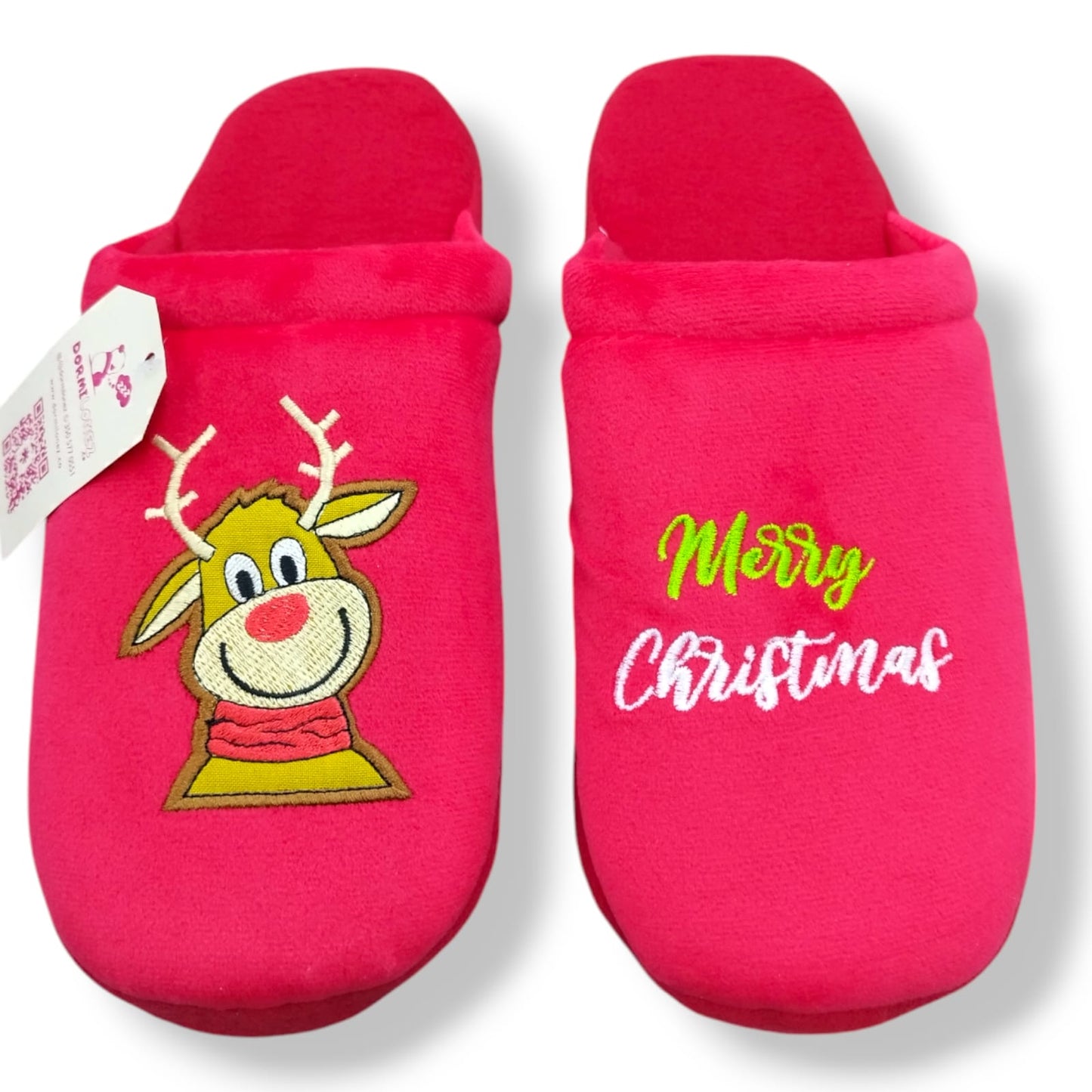 Pantuflas Animadas Térmicas Cartoon  Reno Navideño