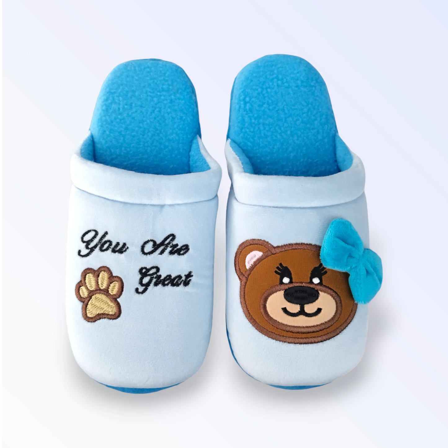 Pantuflas Animadas Térmicas Cartoon Come Oso Blue